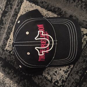 True religion hat Red black white